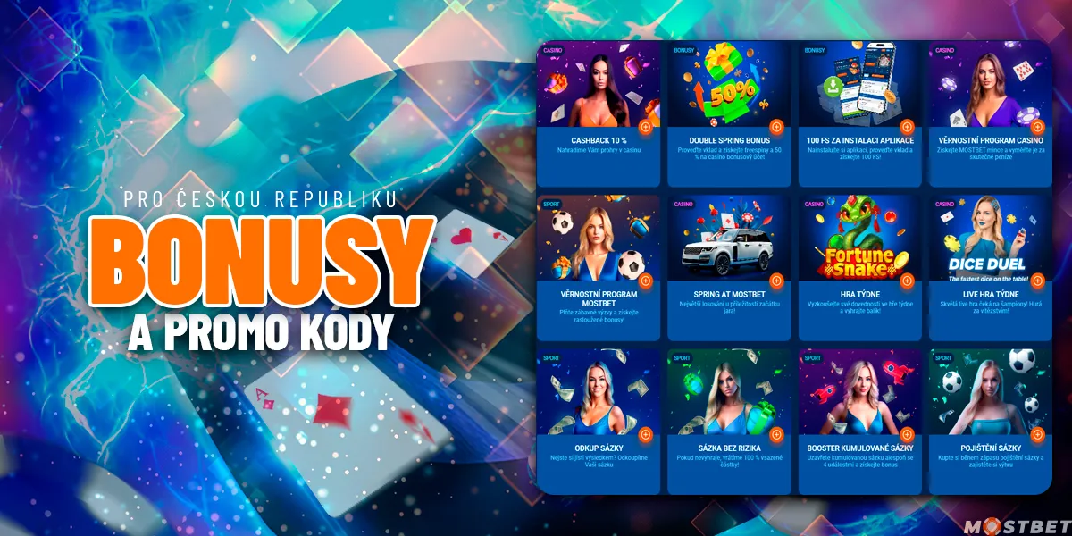 Bonusy a promo kódy od Mostbet