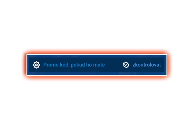 Zadání promo kódu do registračního formuláře
